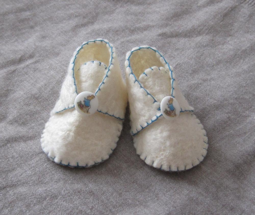 Baby Booties - Merino And Silk - You Choose Colour - Boy / Girl on Luulla