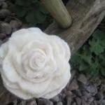 White Merino and Silk Flower 