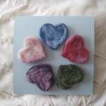 Beautifully soft merino hearts x5