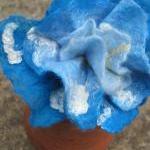 Bright Blue Merino Flower