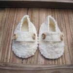 White Baby Shoes - Merino and Silk ..